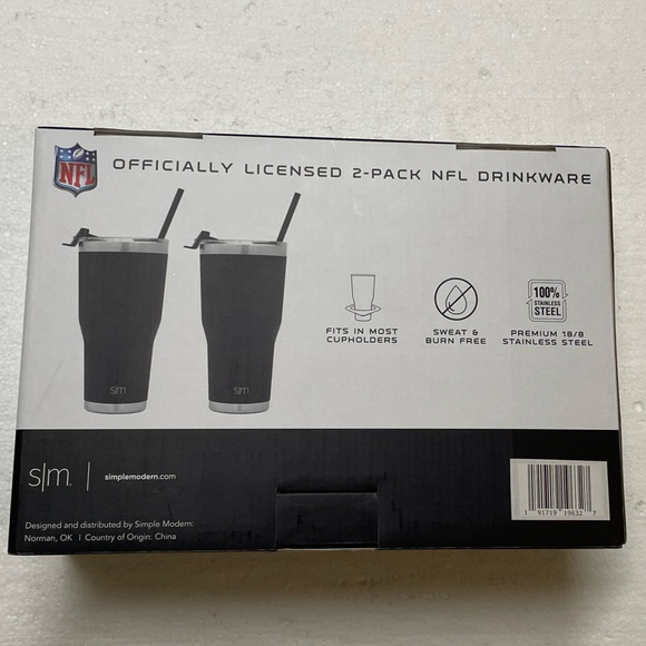 NIB Kansas City Chiefs 30oz Tumblers, Set of 2, Red and White, Simple Modern - Picture 2 of 7